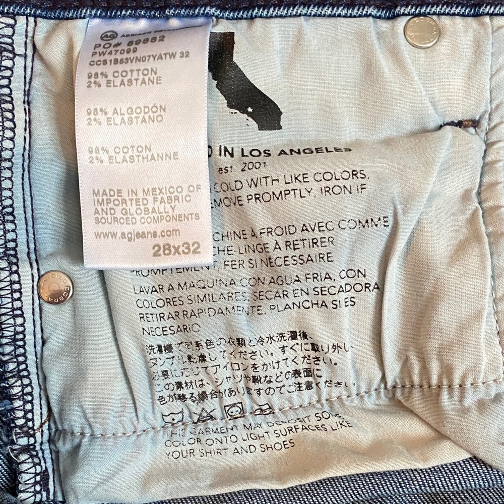 AG Adriano Goldschmied Dark Blue Flare Jeans - Picture 4 of 4